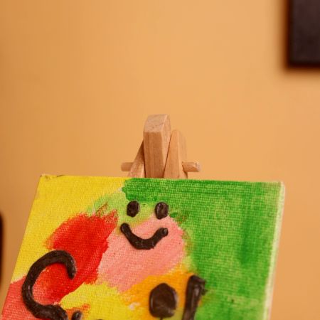 Colorful Textured Smile Canvas Art for Gifting